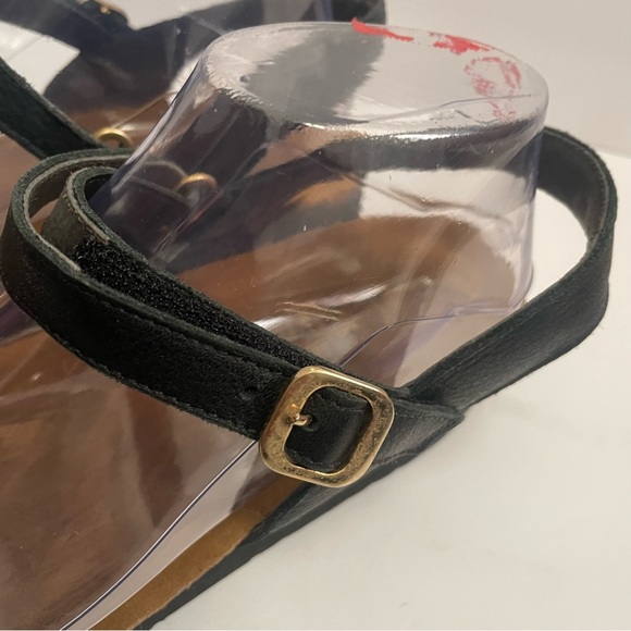 Naot Aubrey Sandals Womens 42 / 11 Black Leather Wedge Ankle Strap Chain Casual - Picture 3 of 9